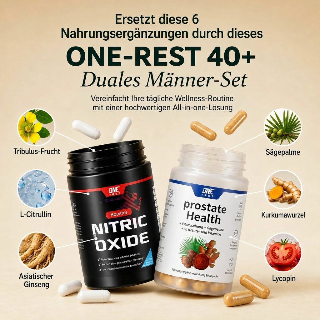 ONE-REST Men’s Vitality Bundle – Nitric Oxide Booster & Prostate Health Support Formula
