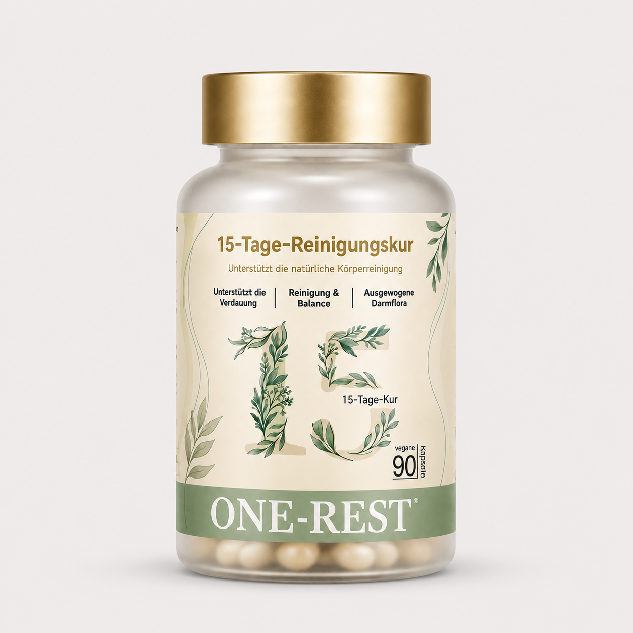 ONE-REST 15-Day Digestive Wellness Cleanse – Gut Balance & Natural Fiber Support Formula