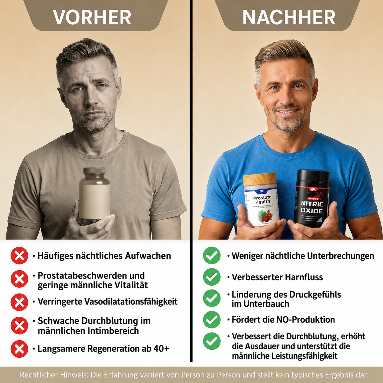 ONE-REST Men’s Vitality Bundle – Nitric Oxide Booster & Prostate Health Support Formula